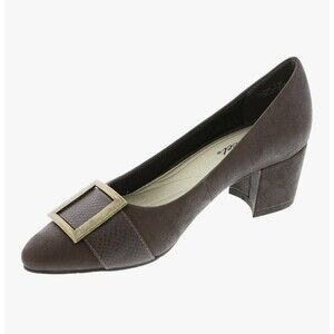 Easy Street Cider Women's Pump BROWN MATTE/SNAKE Size 6.5 WW